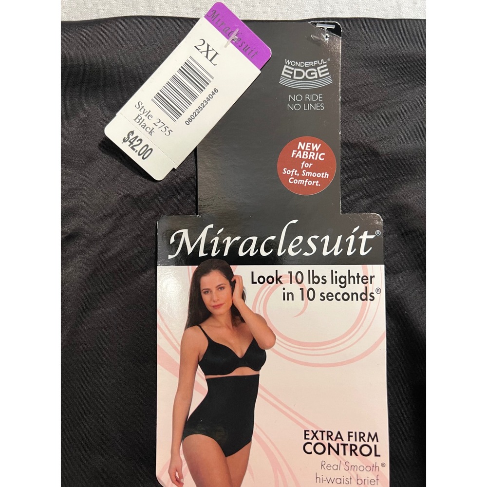Miraclesuit Extra Firm Control Real Smooth Hi-Waist Brief Black 2XL 2755 NWT - Picture 7 of 7